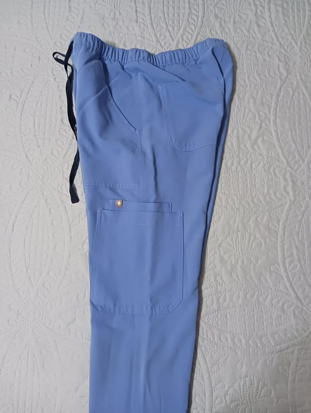 Figs XS technical collection scrubs pants only ceil blue cargo pockets